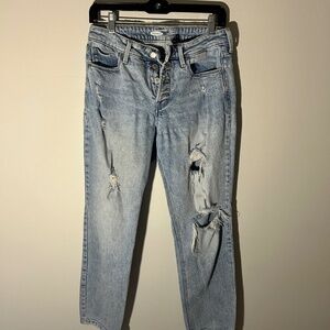 High-Rise Slim Straight Jeans